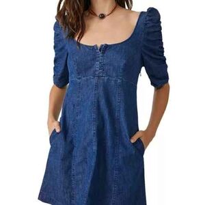 Free People Indigo Mini Dress